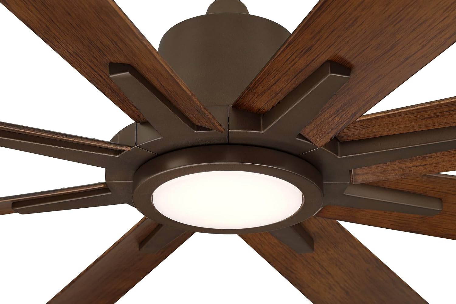 Casa Vieja 54" Inspirit Bronze LED Damp Remote Ceiling Fan