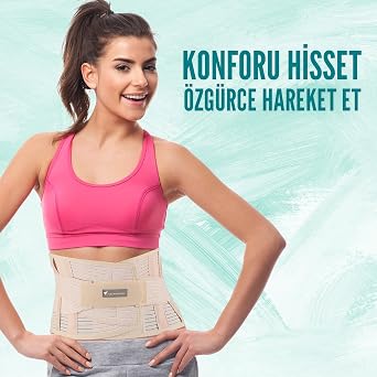 Flexy Medical Adjustable Lumbostad Waist Belt Corset, Postoperative, Low Back Pain Relief 26 Cm Steel Underwire Waist Hernia Corset, Scoliosis, Lumbar Disc, Hernia, Hernia, Calcification, Abdominal Support