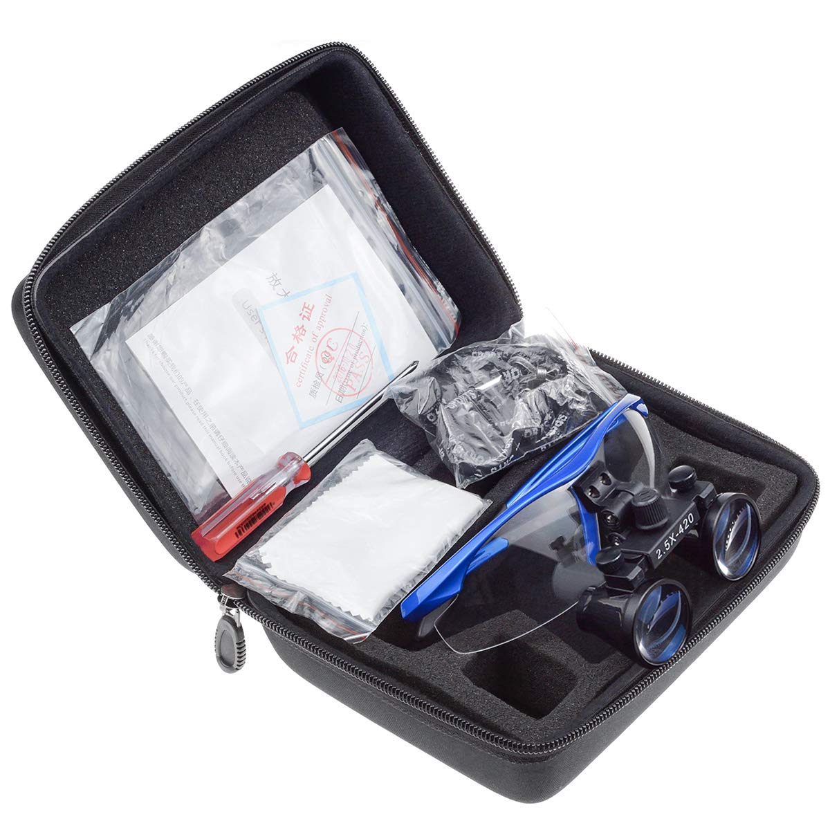 Optische Brille, 2,5 x 420 mm, Blau