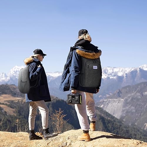 Miniatura 7 de Bolsa de senderismo ligera de 10L Mochila pequeña Mochila de senderismo Bolsa plegable al aire libre para mujeres hombres (gris)
