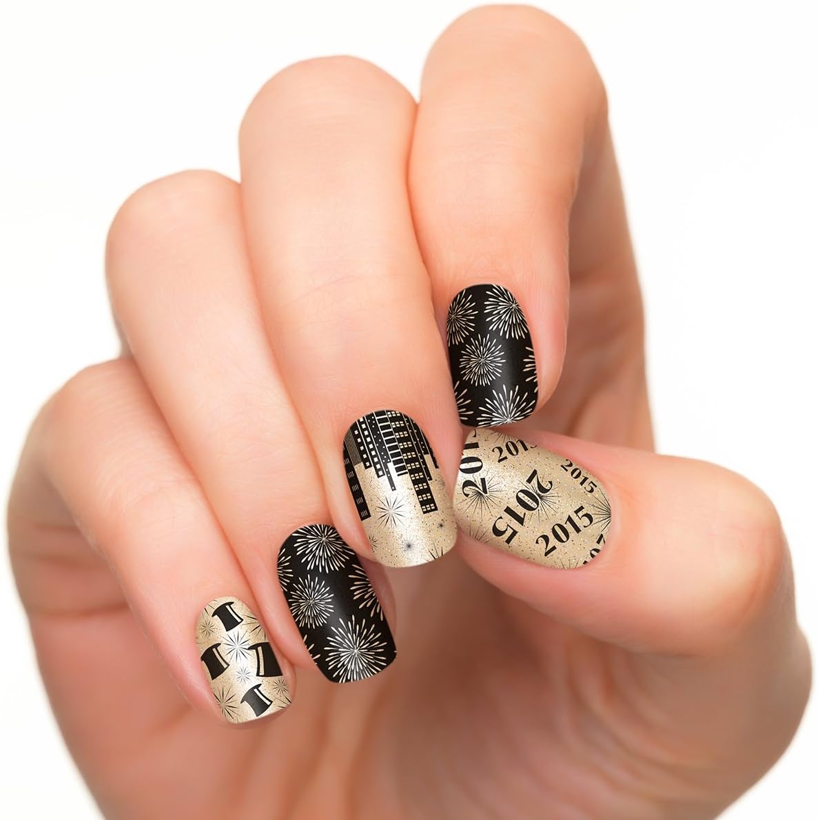 Incoco Nail Polish Strips, Nail Art, Midnight Countdown