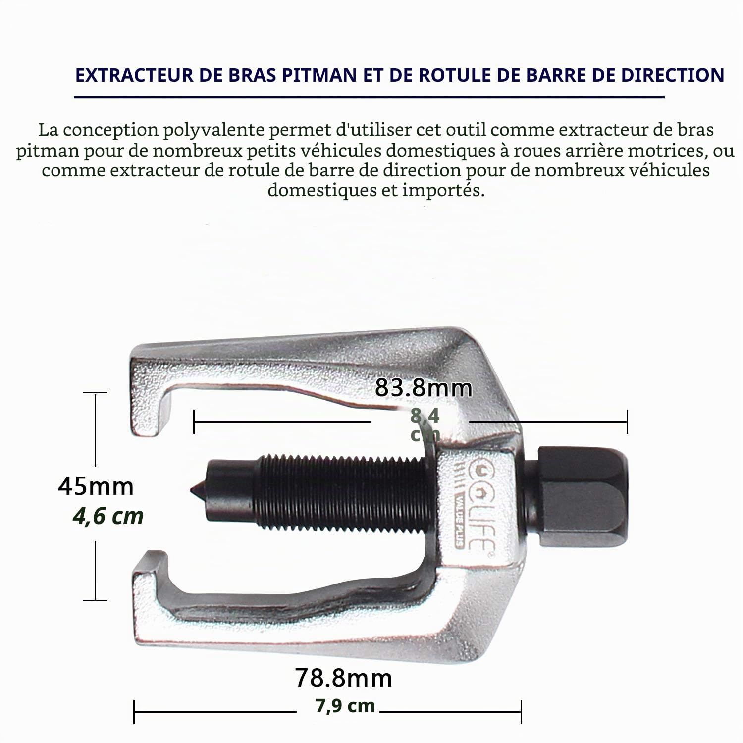 CCLIFE 5 pièces kit arrache rotule pour triangle de suspension Extracteur de rotule universel | Extracteur de rotule - Outil universel pour exprimer sans endommager tous les joints à rotule sur le châssis