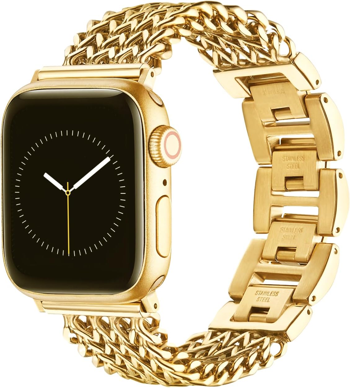 Multi-chain Band Compatible with Apple Watch 38mm 40mm 41mm 42mm 44mm 45mm 46mm 49mm iWatch Series 11/10/9/Ultra/SE/8/7/6/5/4/3/2/1, Dressy Stainless Steel Bracelet for Women