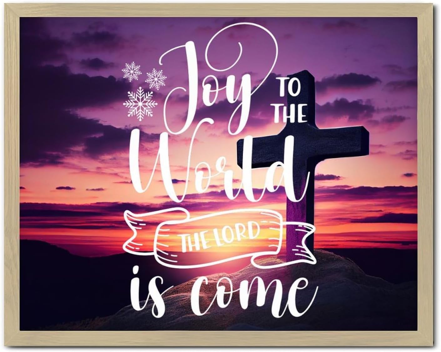 Personalized Country Wall Décor Framed Wall Art Sign Joy to The World The Lord Is Come Motivational Wall Art Wood Plaque Sign 16x20in Christmas Baby Jesus Wooden Hanging Signs for Nursery Front Door