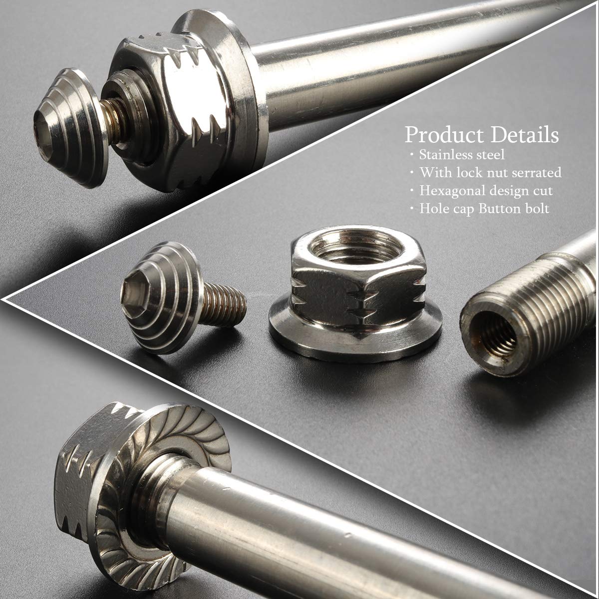 Amazon.co.jp: アクスルシャフト M12 185mm シルバー 汎用 SUS304