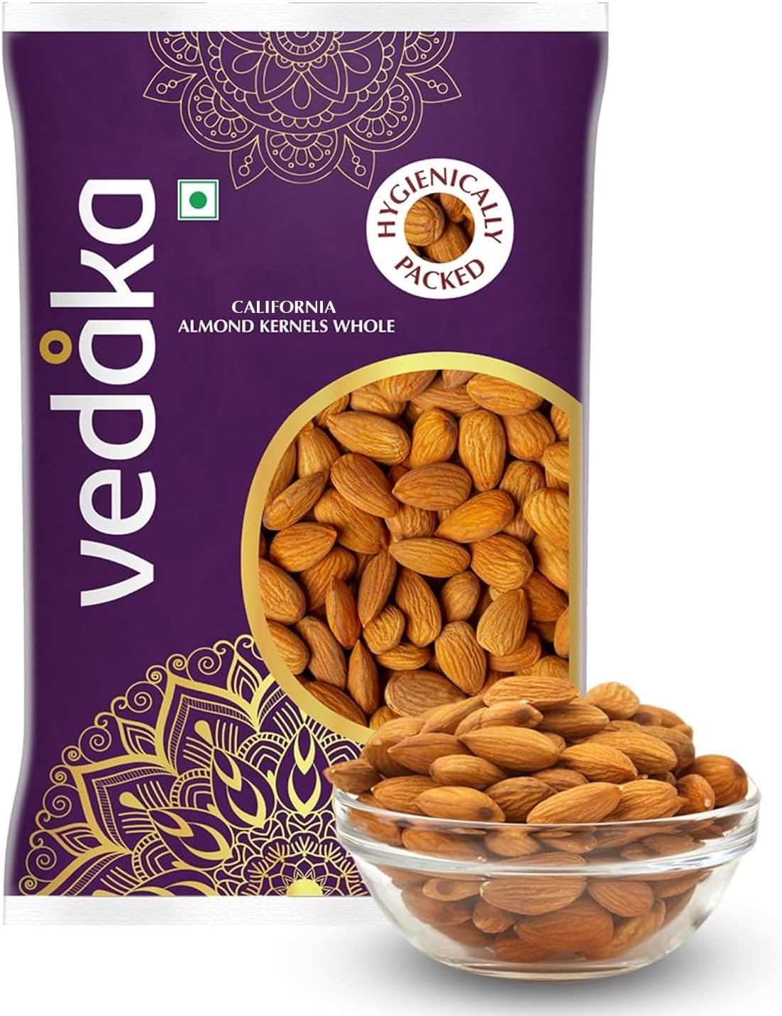 Amazon Brand - Vedaka 100% Natural California Almonds | 500 G | Badam Giri| High In Fiber |Rich In Protein And Dietary Fibre| Nuts & Dry Fruits