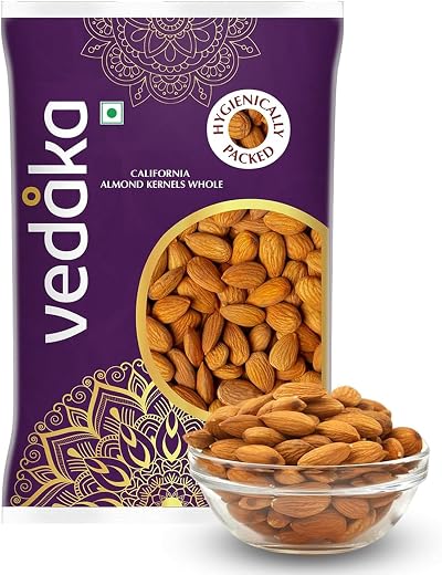 Amazon Brand - Vedaka 100% Natural California Almonds | 500 G | Badam Giri| High In Fiber |Rich In Protein And Dietary Fib...
