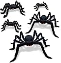 5 Pcs Halloween Spiders Decorations, Spiders Halloween Decor Indoor Outdoor