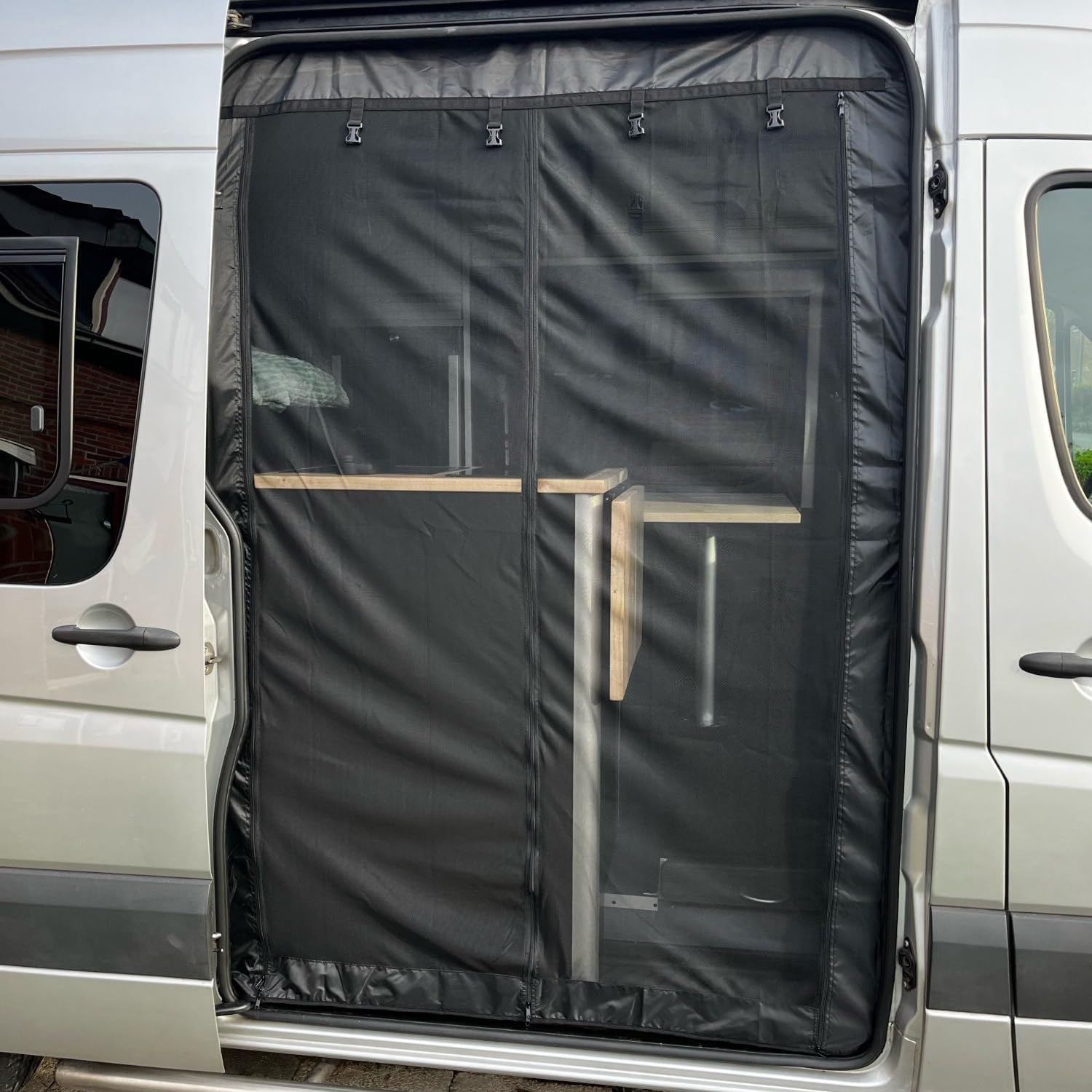 Moustiquaire Magnétique Porte Latérale Fourgon Aménagé pour Fiat Ducato (290 230 244 250 290 1981-2025 2026), Rideau Anti-Insectes Van, Camping-Car avec Fermeture Mains Libres