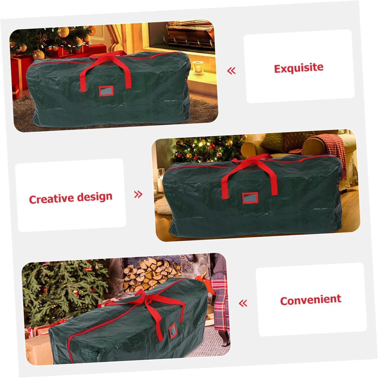 Christmas Tree Storage Bag Large Capacity PE Material Dustproof Tree Storage Pouch with Handles for Holiday and Outdoor Use