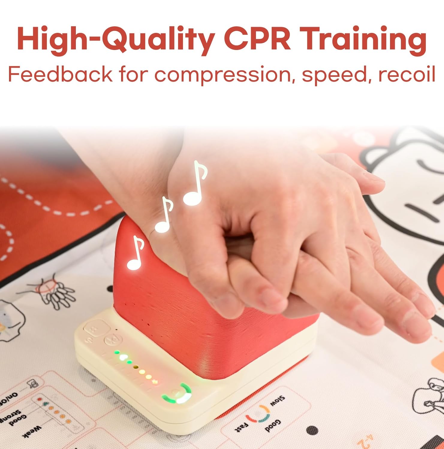 CPRCUBE 3 – CPR Training Kit | Visual & Sound Feedback Device for Trainers and Instructors