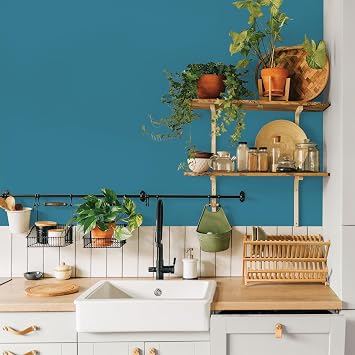 Glidden Interior Paint + Primer: Teal/Aqua Interior Paint /Adventure, One Coat, Eggshell, 1 Gallon
