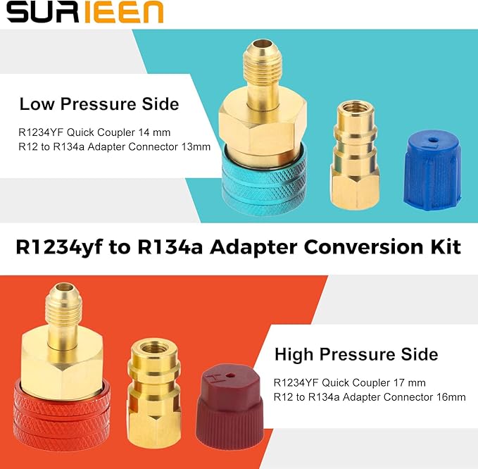 Kit de Adaptadores R1234yf a R134a con Can Tap Autosellante miniatura 2