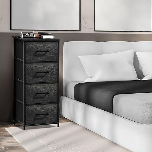 Vista 120 de Sorbus Cómoda de mesita de noche con 2 cajones de madera sintética, mesita de noche con almacenamiento para dormitorio, sala de estar, armario