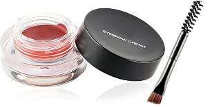 12 Color Eyebrow Cream Colorful Smooth Eyebrow Pomade Gel Long Lasting Waterproof Eyeliner Gel Eye Brow Makeup Cosmetics with Eyebrow Brush (07 Bright Red)