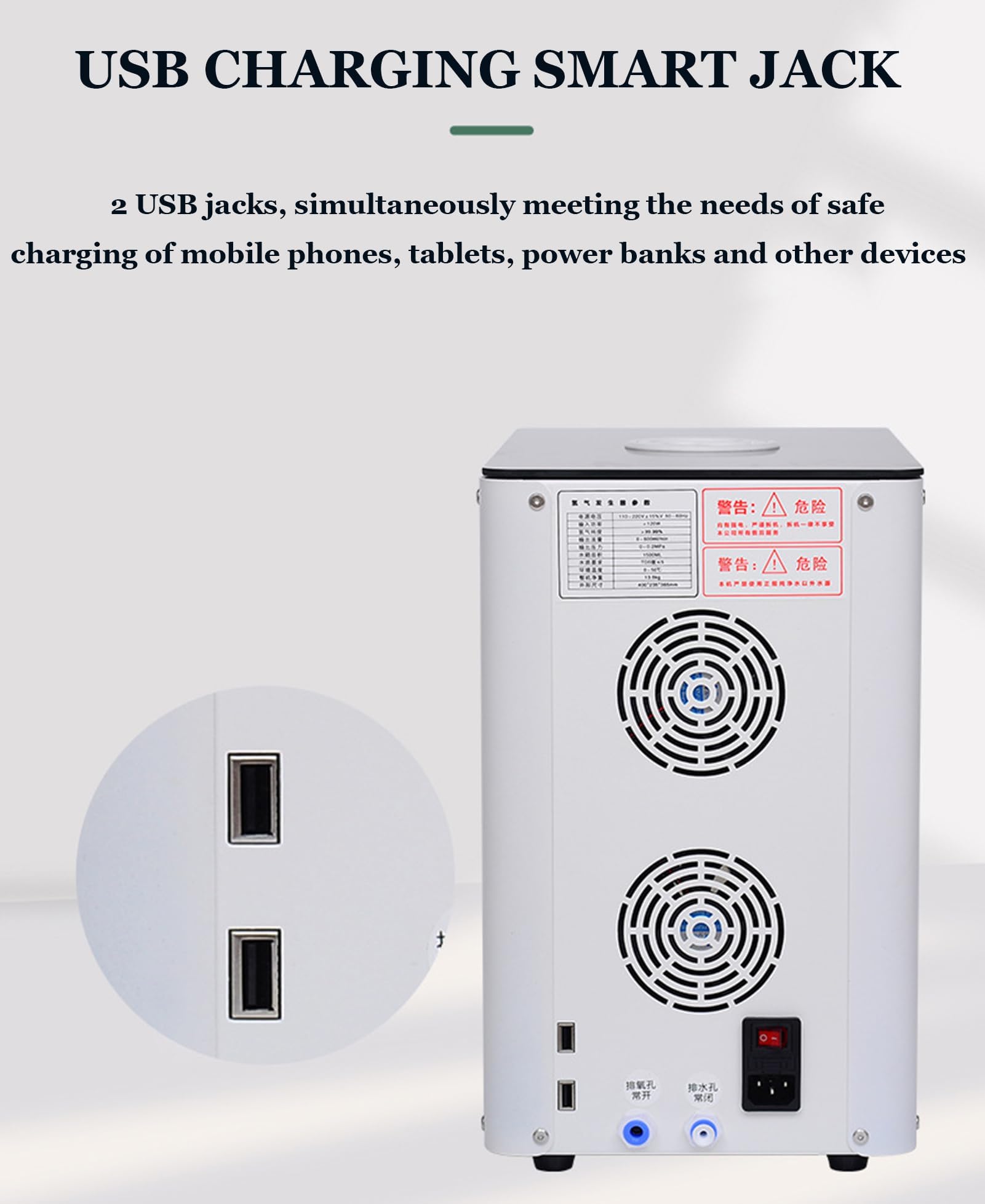 Inhalator wodorowy 99,99% wysokiej czystości Wodór molekularny SPE Technologia 6 godzin Inhalator wodorowy poprawiający jakość snu