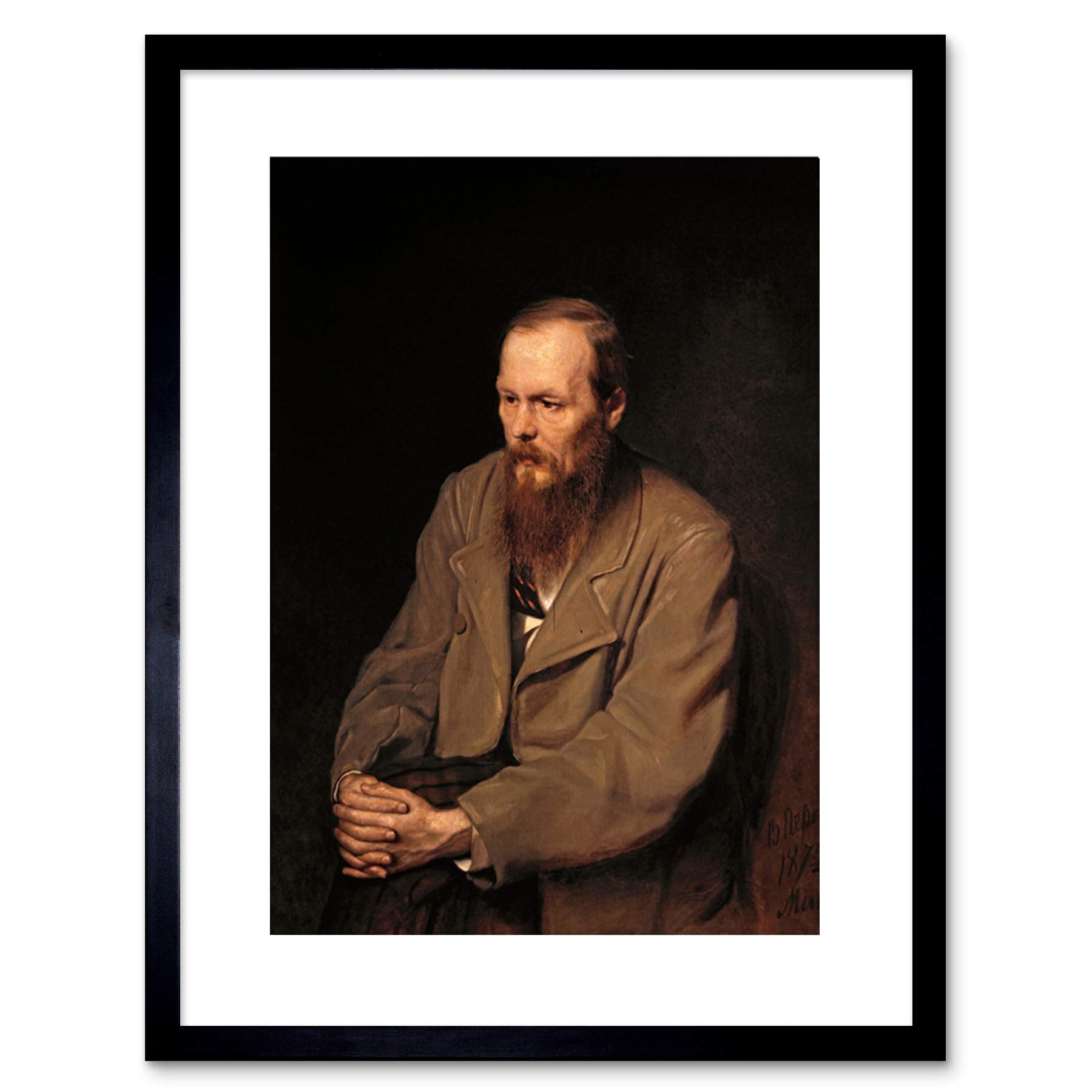 Wee Blue Coo PAINTING PORTRAIT PEROV AUTHOR FYODOR DOSTOYEVSKY FRAMED PRINT F97x11609