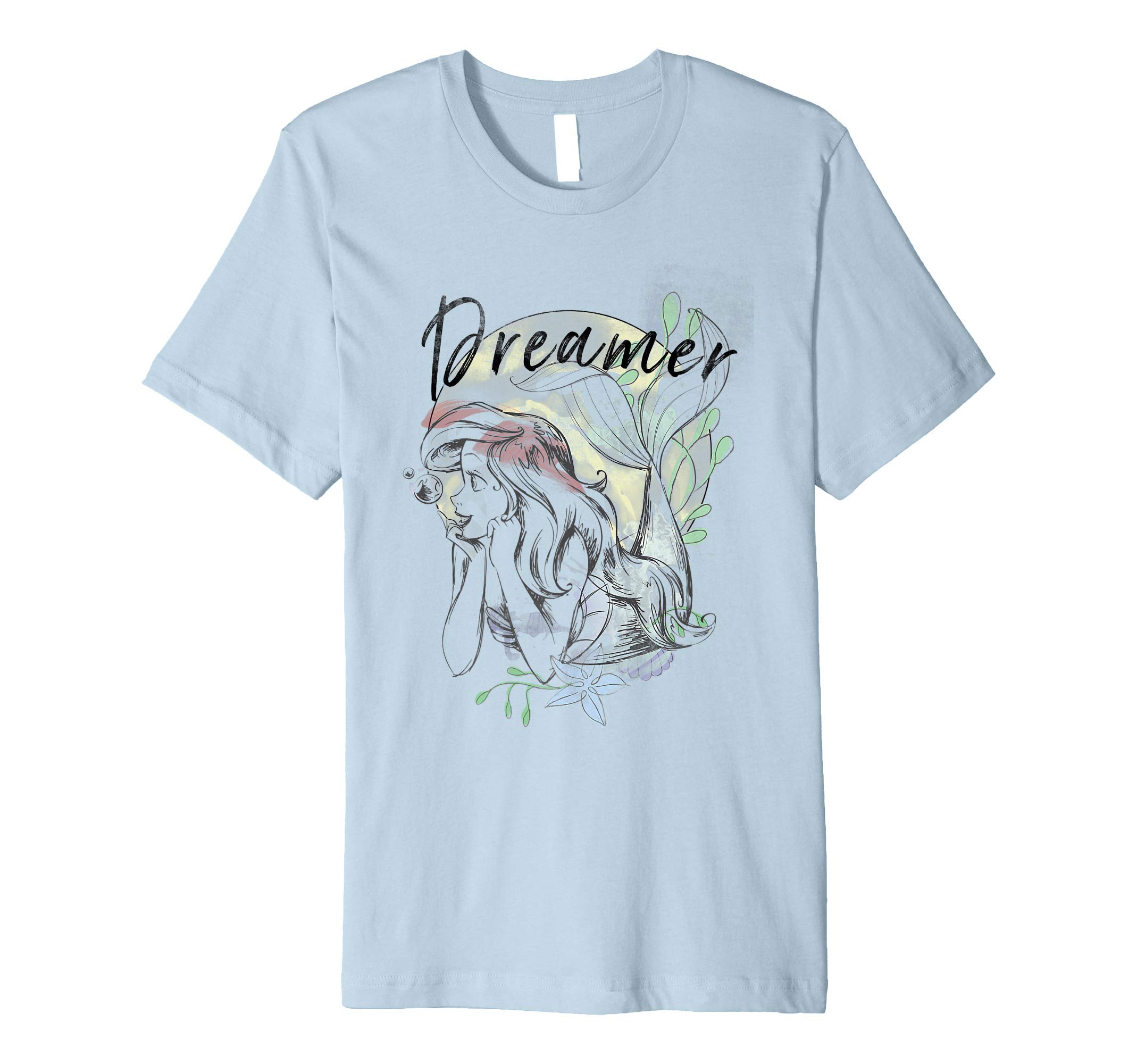 Disney Little Mermaid Ariel Dreamer Paint Sketch T-Shirt T-Shirt