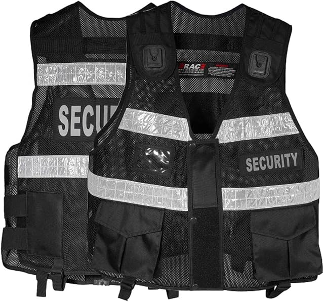 RAC3 Hi Viz Tactical Vest Security, Tac Vest, Dog Handler With Front Badges