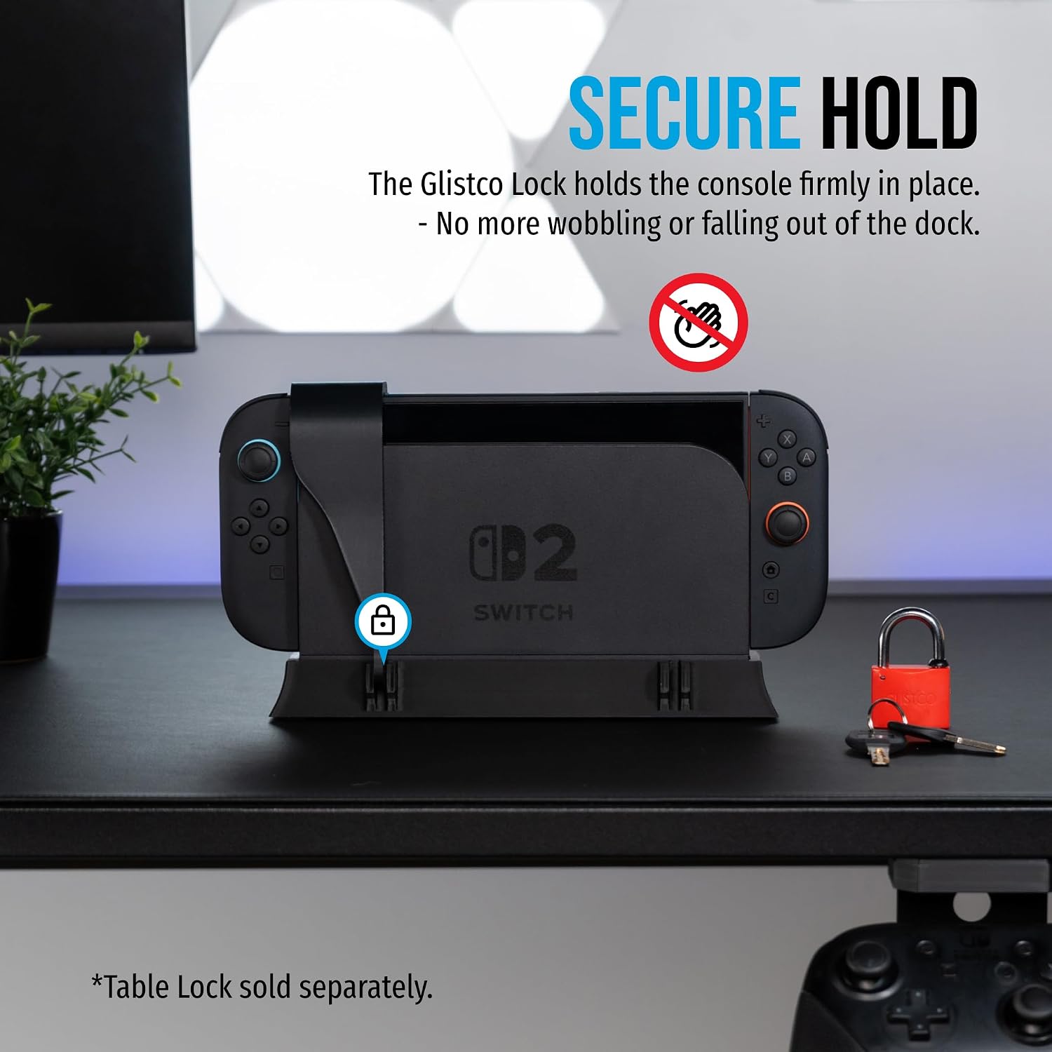 Glistco Dock N' Lock - Lock Stand Compatible with Nintendo Switch 2