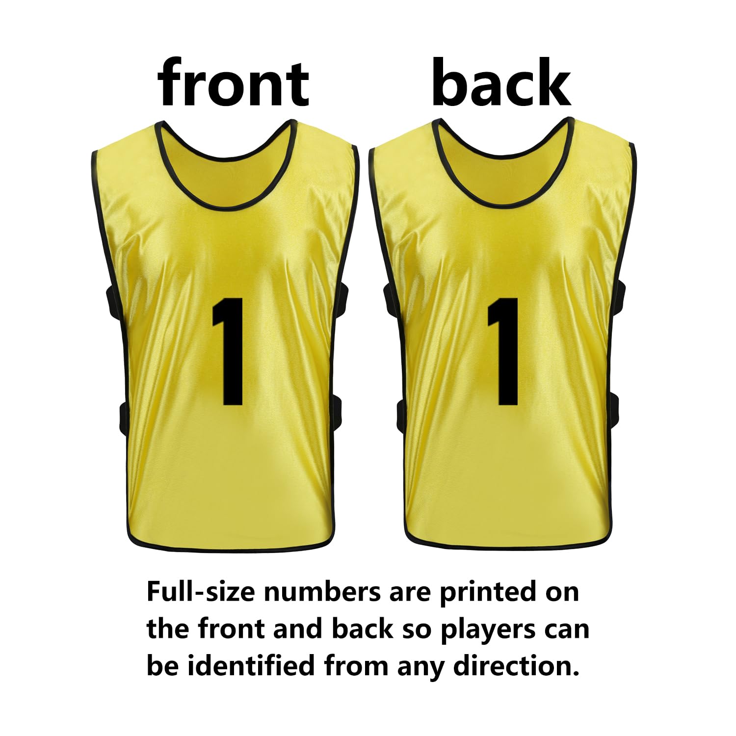 BGHTYYP 24 Pack Scrimmage Team Vests Reversible Numbered pinnies Soccer Basketball Jerseys for Child & Adult Sport Football Pennies