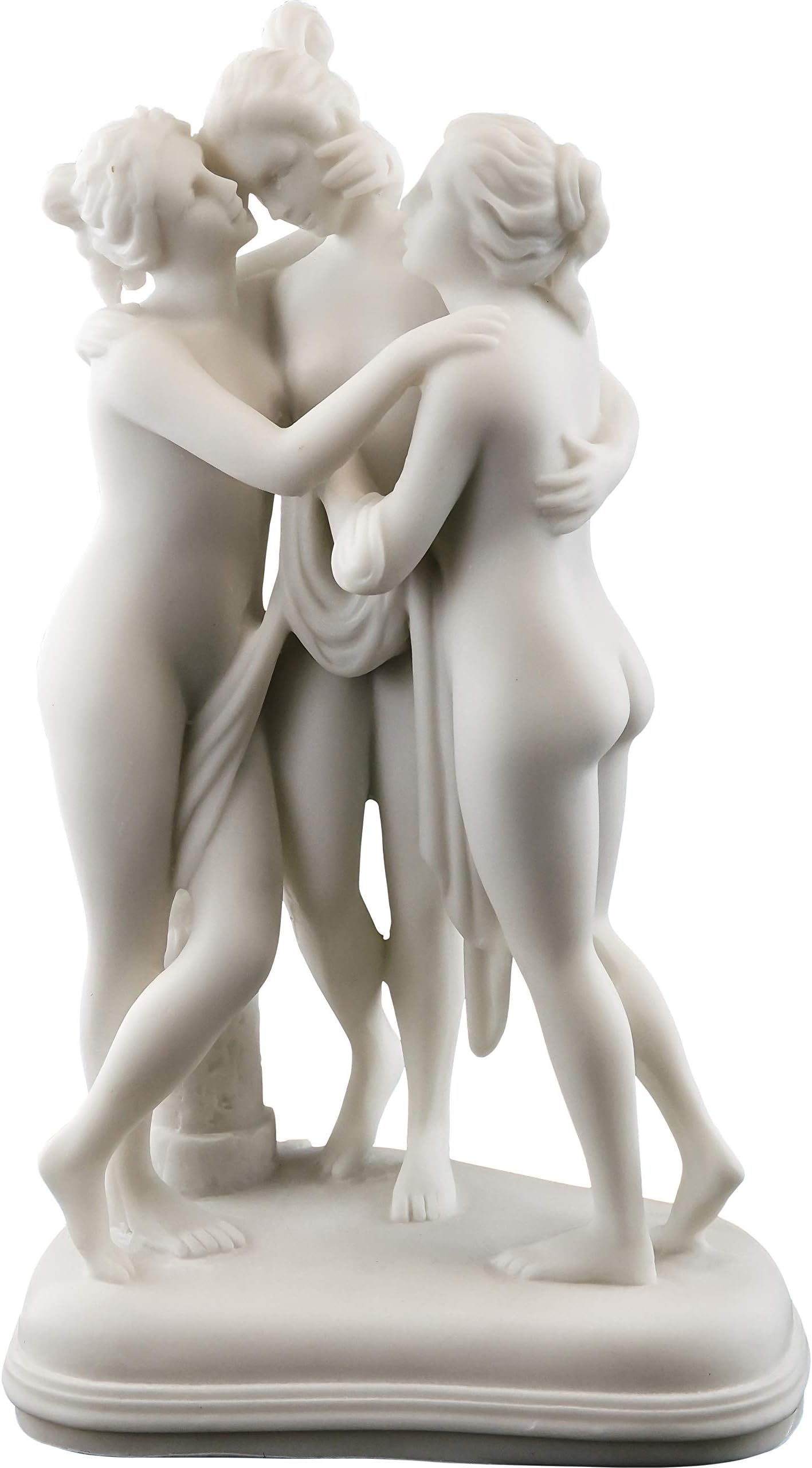 Top Collection The Three Graces Statue- Daughters of Zeus Greek Sculpture in White Marble Finish-Roman Goddesses of Beauty, Charm, and Creativity- 9.5-Inch Figurine