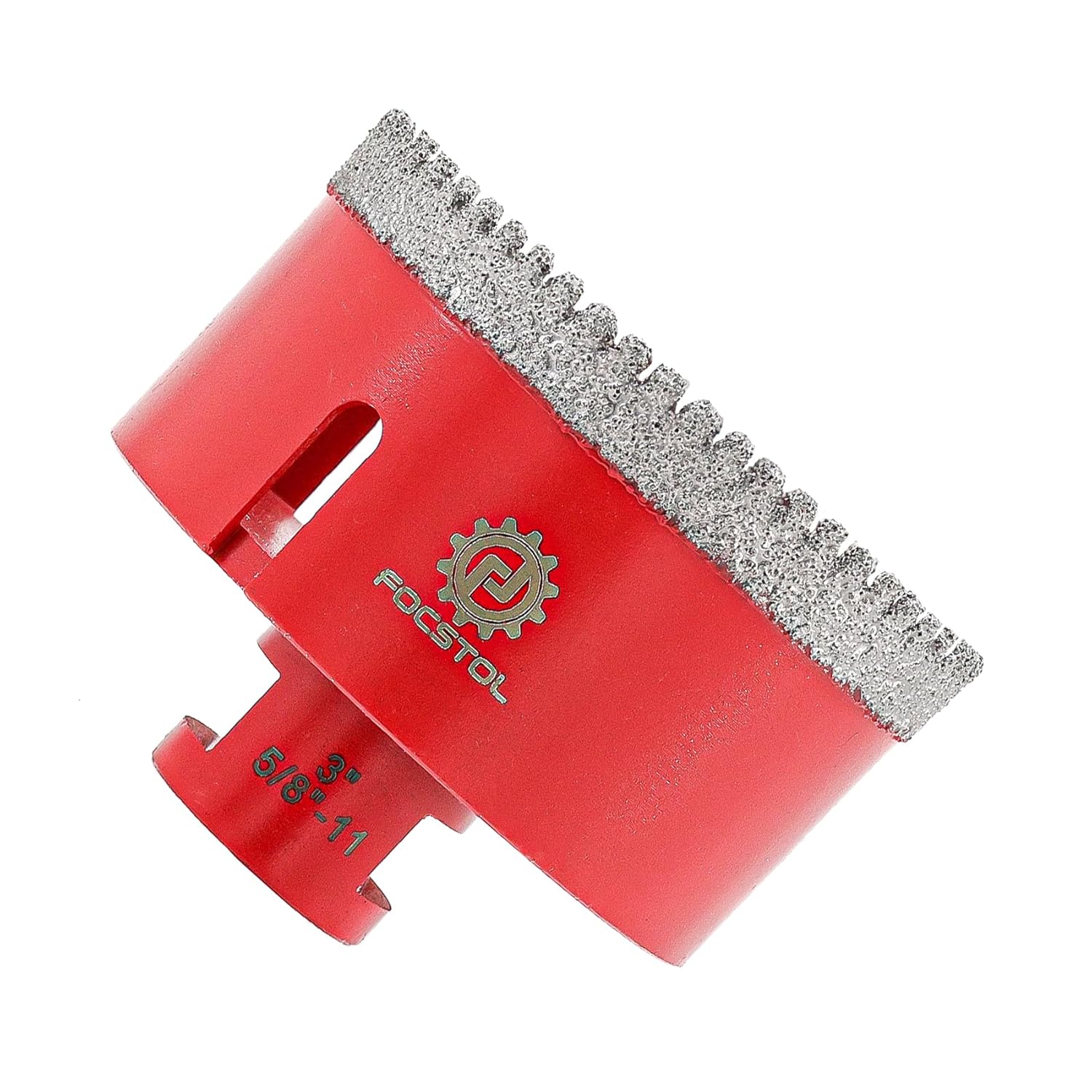 Diamond Core Drill Bit 3 Inch - FOCSTOL 76mm Diamond Hole Saw for Porcelain Ceramic Tile Marble Granite 5/8''-11 Thread