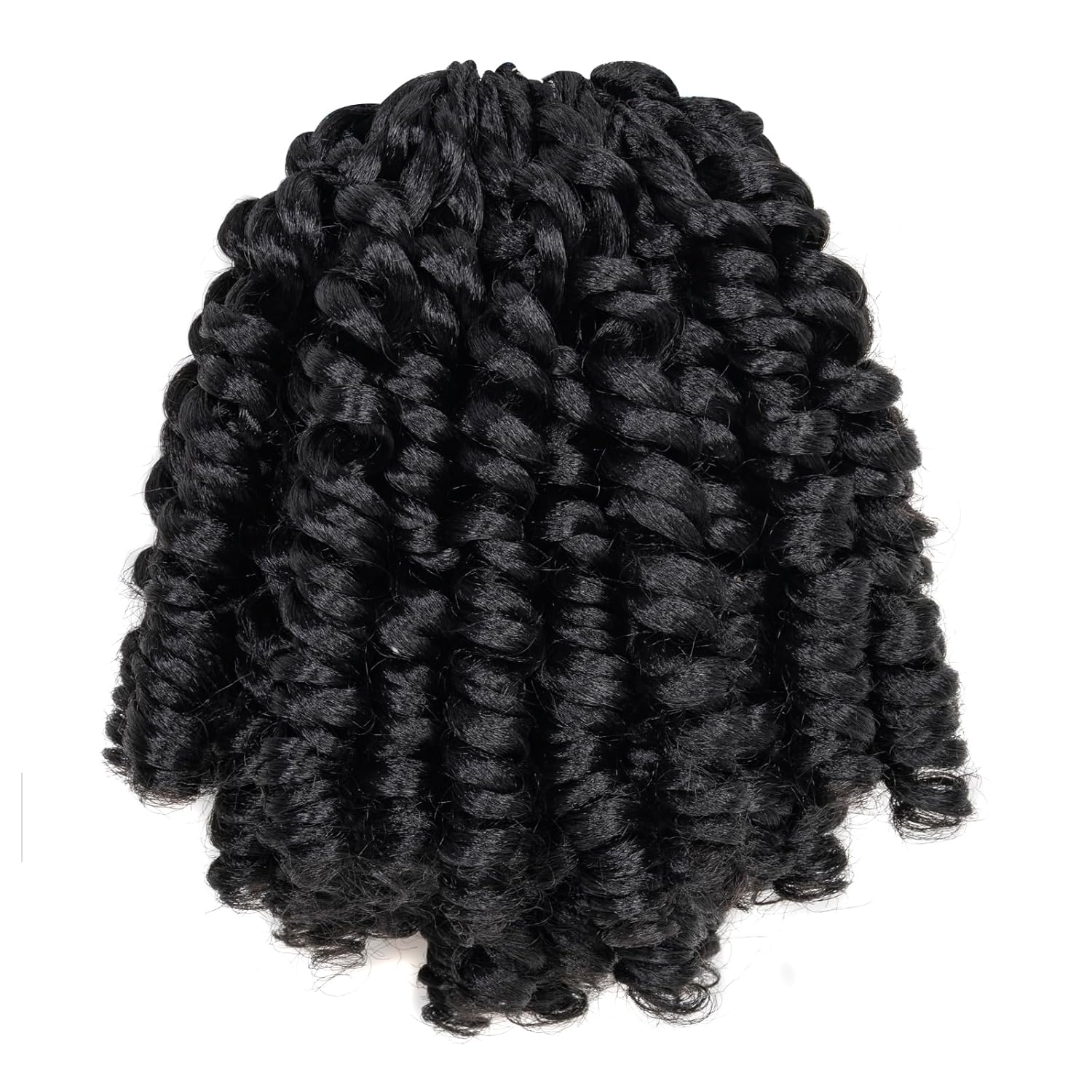 Toyotress Wand Twist Crochet Hair -10 Inch Natural Black Jumbo Passion Twist Pre-twisted Jamaican Bounce Crochet Braids, Short Bob Braids Hairstyle Synthetic Braiding Hair (10 inch, 1B-8P)