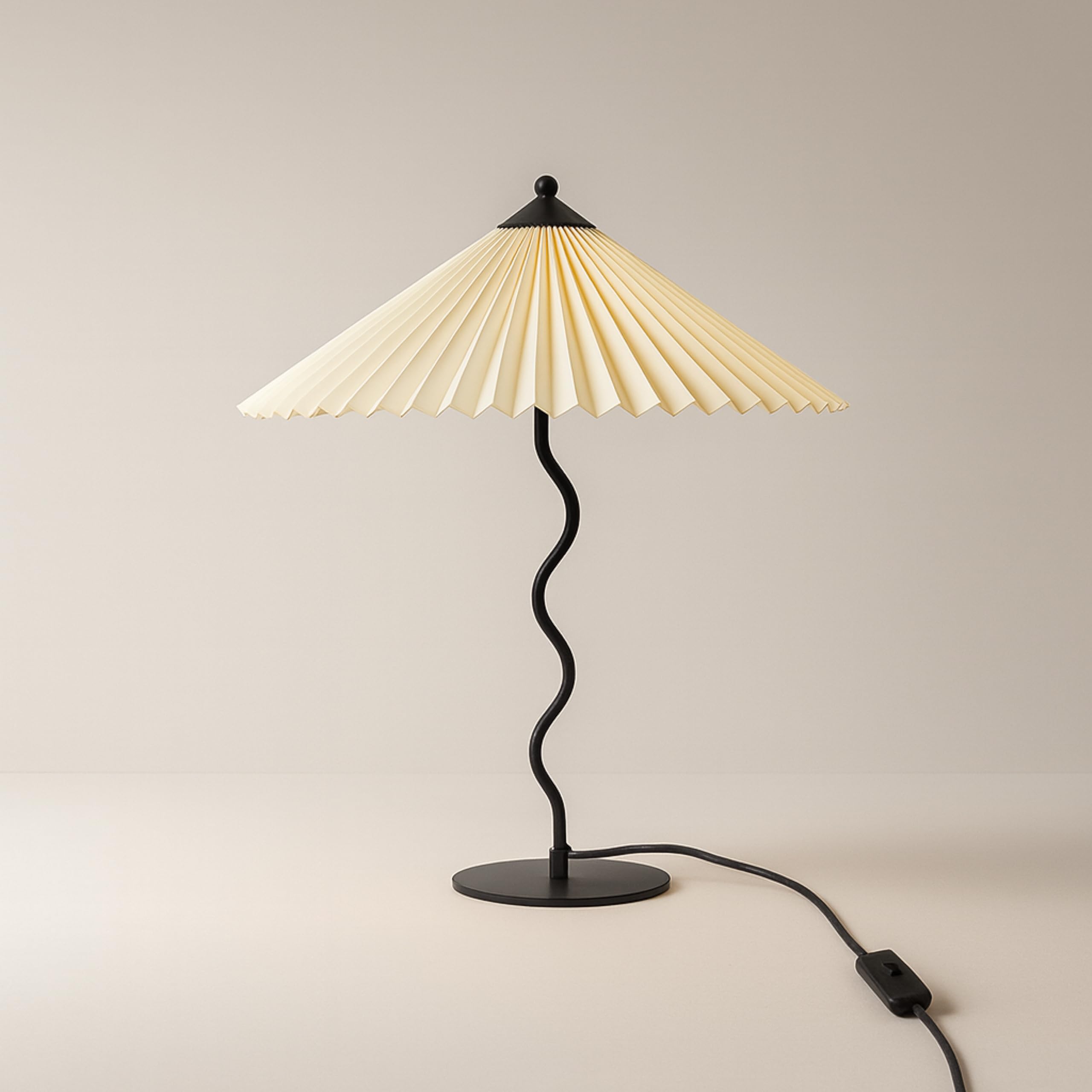 NESTLUME RippleWave Desk Lamp — 52 cm Tall | Ambient Night Light for Living Room, Bedroom & Gifting | 2.5m Cord with on/Off Switch | 180 GSM Leminated Paper Shade-image-15