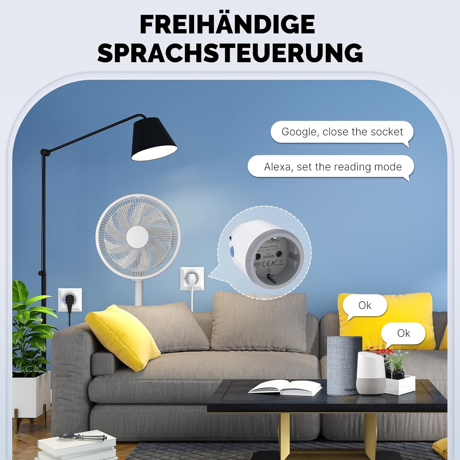 Kuwongolera Mawu ndi Alexa ndi Google Assistant