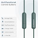 Ambrane Wired in Ear Earphones with in-line Mic for Clear Calling, 14mm Dynamic Drivers for BoostedBass, 3.5mm Jack, Multi-Functional Controller (Stringz 38 Lite, Green) gallery image