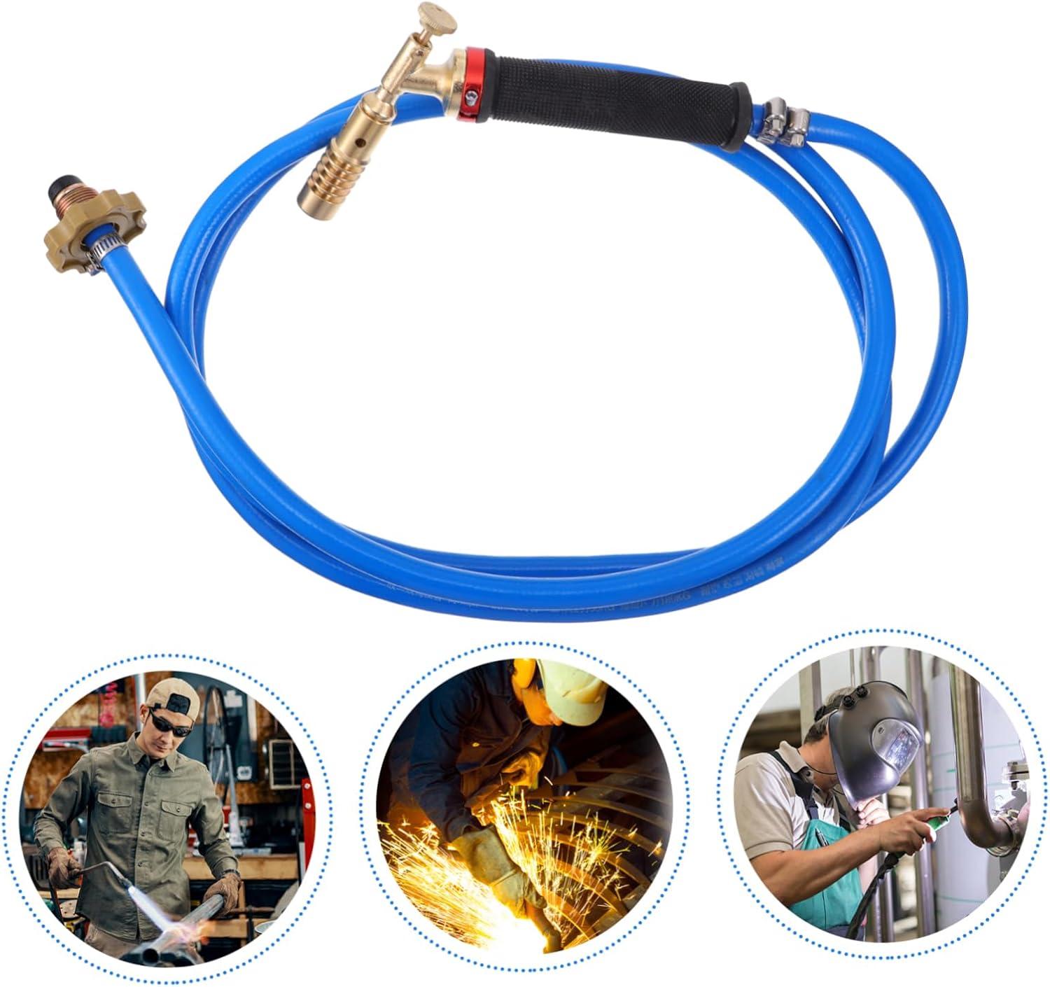 High Temperature Copper Welding Torch for Oxygen-Free Liquefied Gas Adjustable Gas Torch Ergonomic Handle Suitable for Home and Professional Use