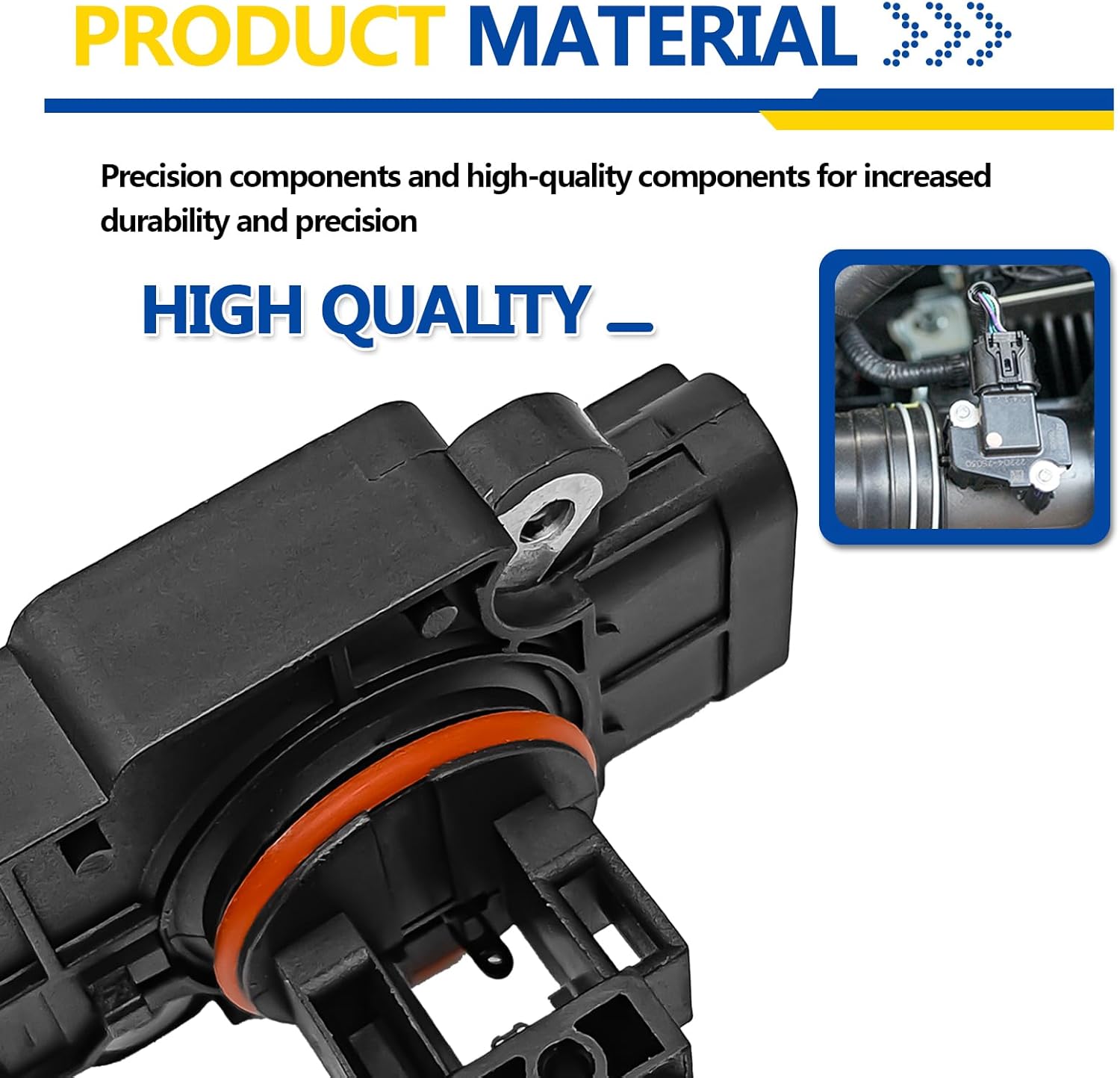 MAF 2134343 Mass Air Flow Sensor Compatible with Cadillac CTS Escalade Chevy Avalanche Silverado Suburban Tahoe GMC Sierra Yukon XL 1500 2500 Replaces OE 10393948 23256991