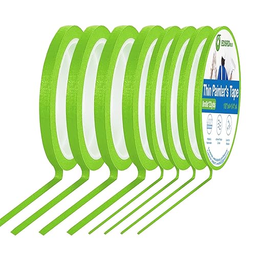 Cinta fina para pintores de 18, 14, 12 pulgada de ancho, cinta de pintura cinta de enmascarar, cinta de rayas para manualidades, selección