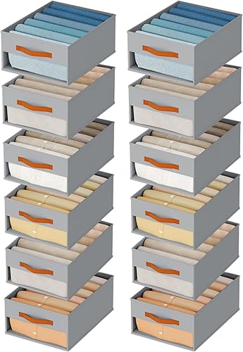 Miniatura 36 de Organizadores de armario y almacenamiento Homsorout - Juego de 8 contenedores de almacenamiento con cestas para organización Organizador de armario
