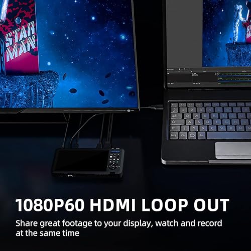 Miniatura 2 de Grabadora de video 1080P 60FPS USB2.0 con pantalla de 7 pulgadas, captura DVI/HDMI/CVBS/VGA/YPBPR desde VCR, DVD, cintas VHS, videocámaras, Hi8,