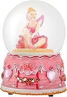 Vista 1 de Elanze Designs Bailarina giratoria princesa hada 3.937 in resistente viento musical purpurina agua nieve globo mesa tocador decoración toca Tune