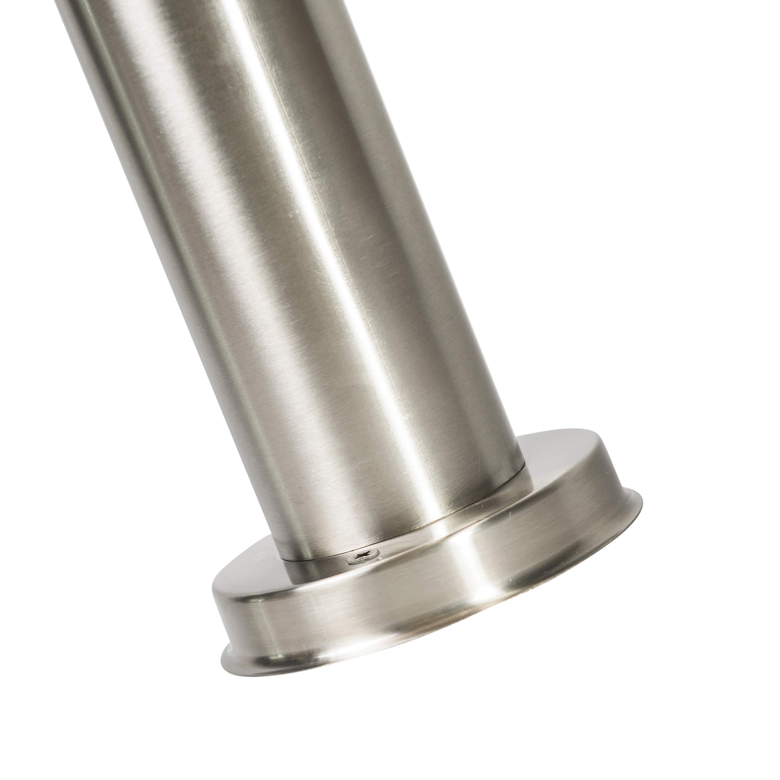 Qazqa Moderno Farola exterior moderna acero inoxidable 50 cm - SFERA/Alargada Adecuado para LED Max. 1 x 40 Watt