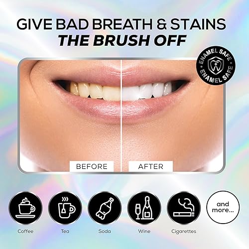 Miniatura 5 de Venus Visage Pasta de dientes de carbón activado para blanquear  Pasta dental eficaz para blanquear los dientes para manchas superficiales  Sabor a