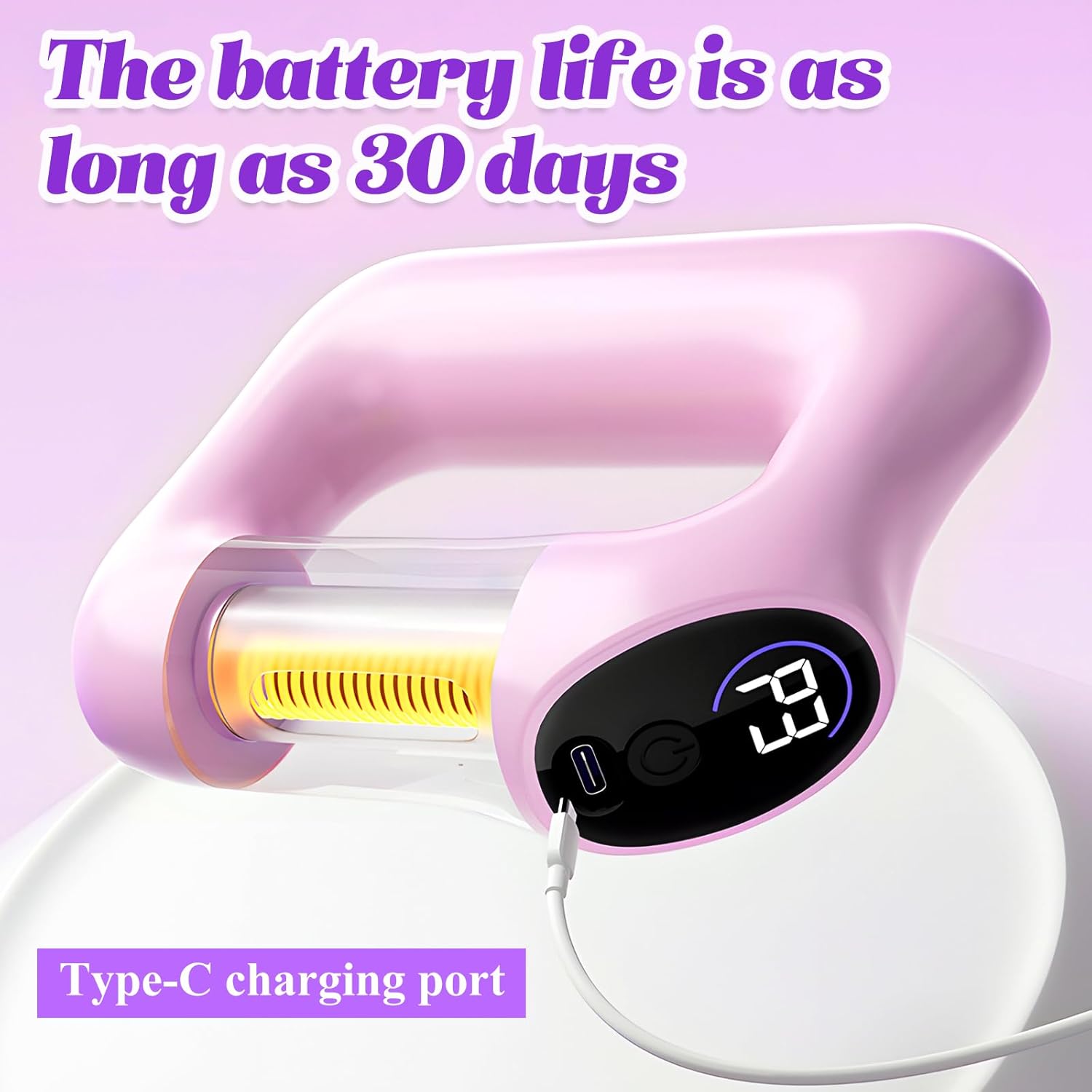 Multifunctional Full-Body Fascia Ring, 2025 Upgraded Full-Body Fat Burning, Djustable Massage Modes, Ergonomic Electric Fascia Massager, for Muscle Knot Recovery & Relaxation (Pink)