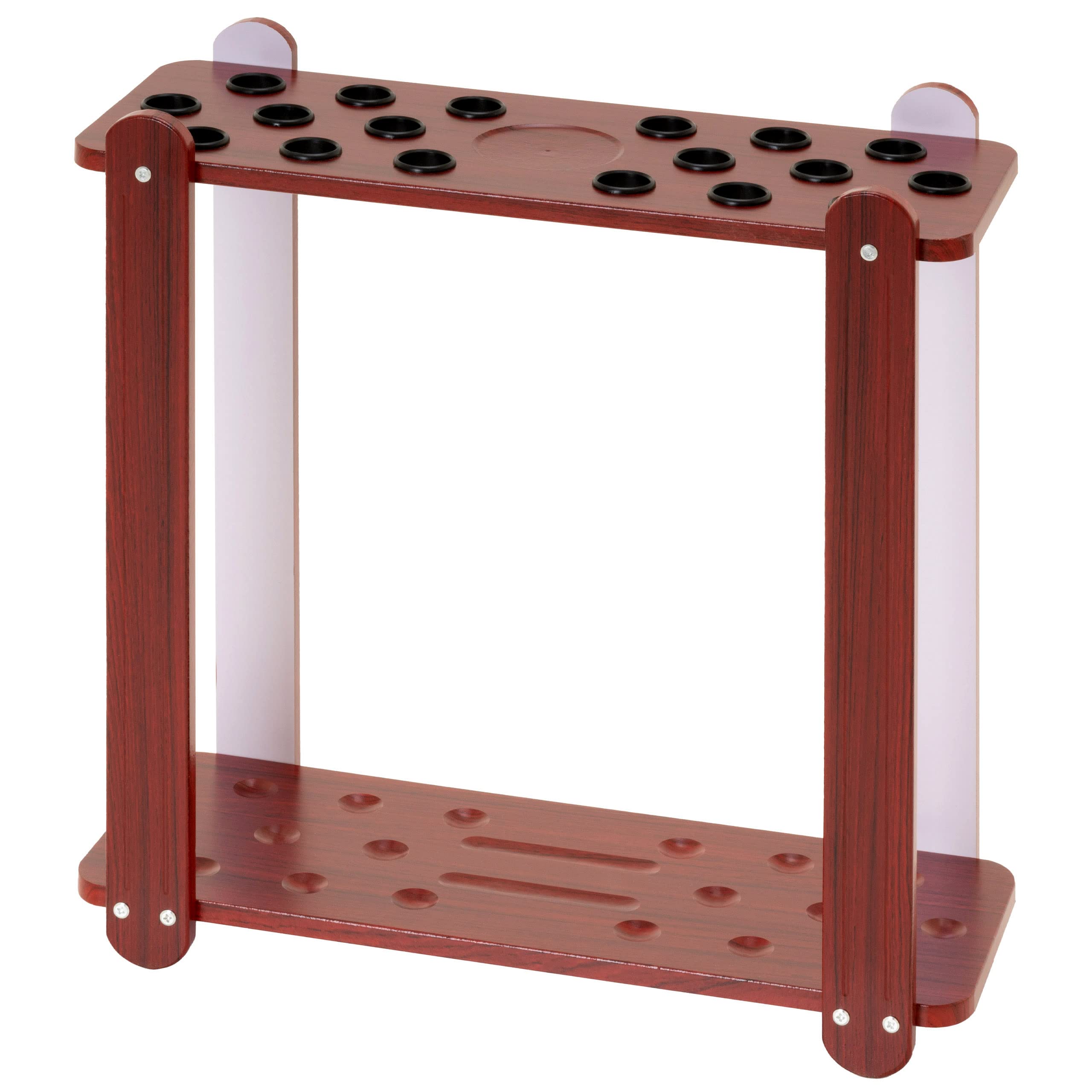 Nexos Trading Queueständer für 18 Cues Billard Zubehör Snooker 60x60x25 cm Holz braun Billardqueue Halterung