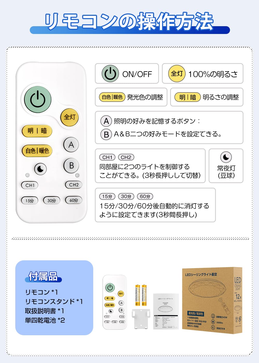 Amazon.co.jp : POOPEE LEDシーリングライト 12畳 薄型 リモコン付 無