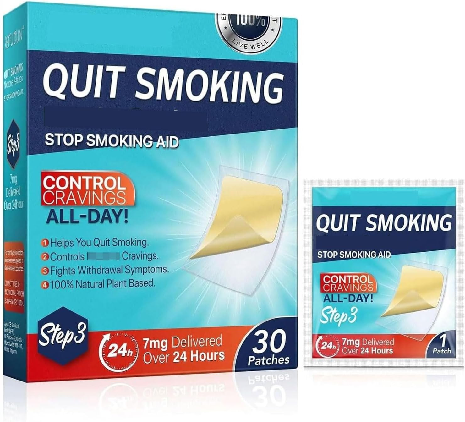 – Quit Smoking Patches,Step 3 Smoking Aid to Quit Smoking,Transdermal System Patch to Help Quit Smoking,30 Count Patches to Help Quit Smoking,Stop Smoking Aids (7mg)