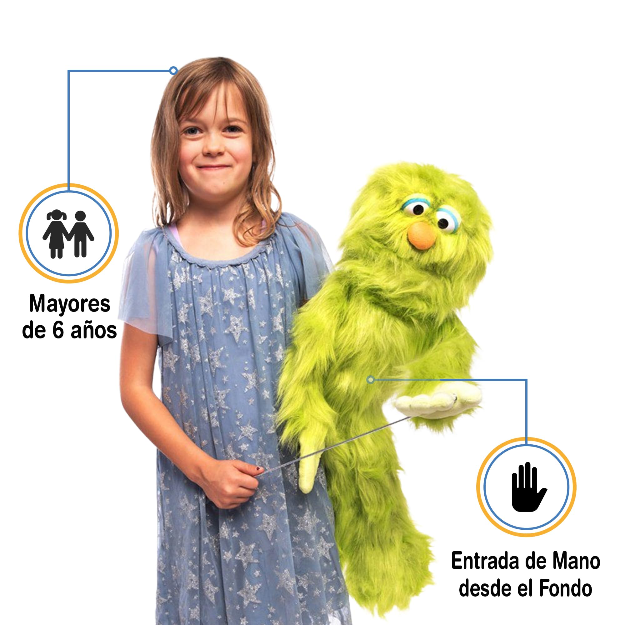 30" Monster (Green) by Silly Puppets
