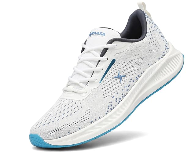 Kraasa Men’s Running Shoes | Breathable Mesh Upper | Lightweight Phylon Sole | Cushioned EVA Insole | Comfortable Sports & Casual Sneakers for Gym, Walking & Daily Use - Expert Choice Deal with 80% Discount on Amazon | Valzo
