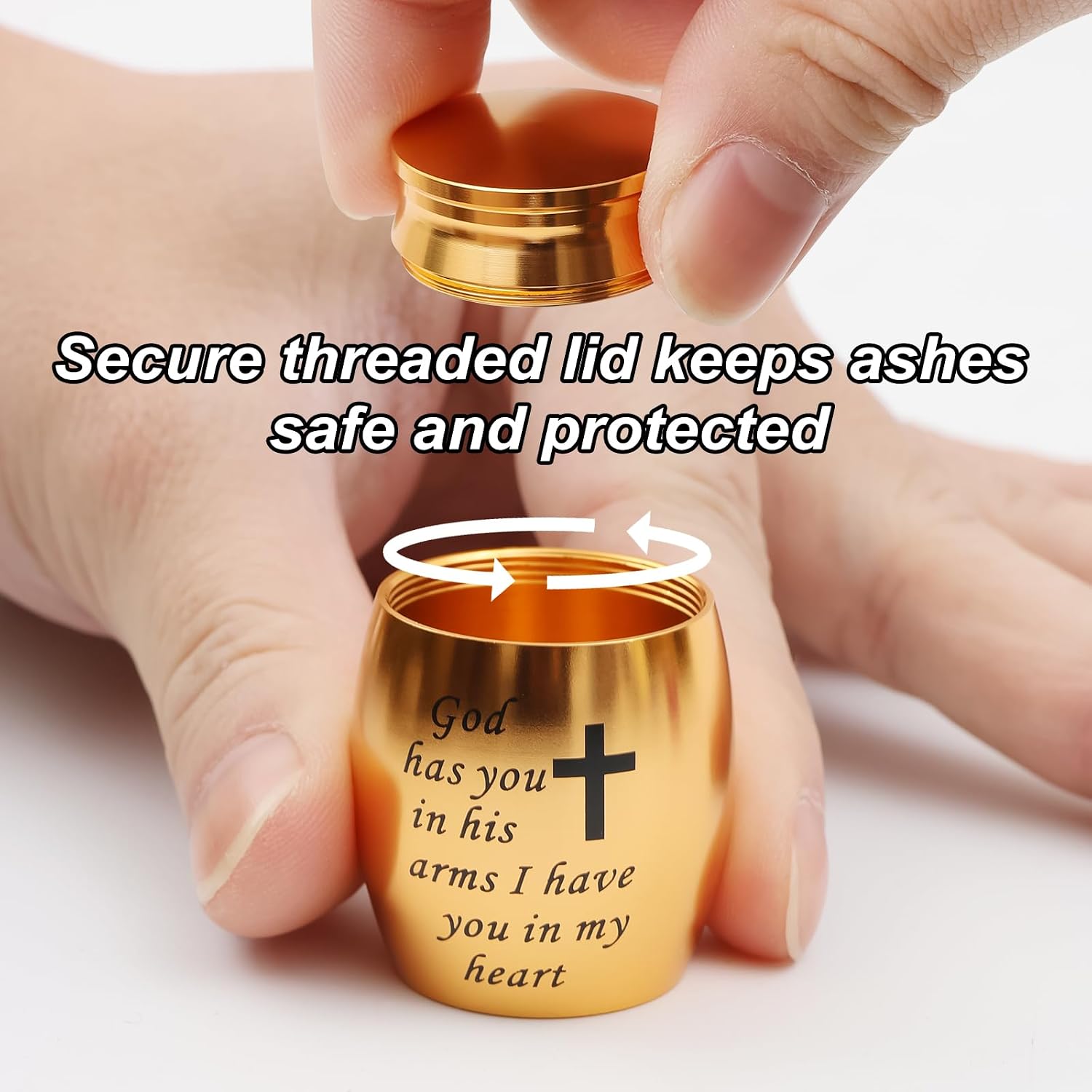 Small Urns for Human Ashes Cremation Urns Keepsake Set of 8, Cremation Ash Holders Locket for Women Men, Gold