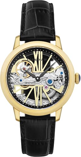 Earnshaw Cornwall Bridge Automatic Gold Round Dial Men's Watch - ES-8287-03