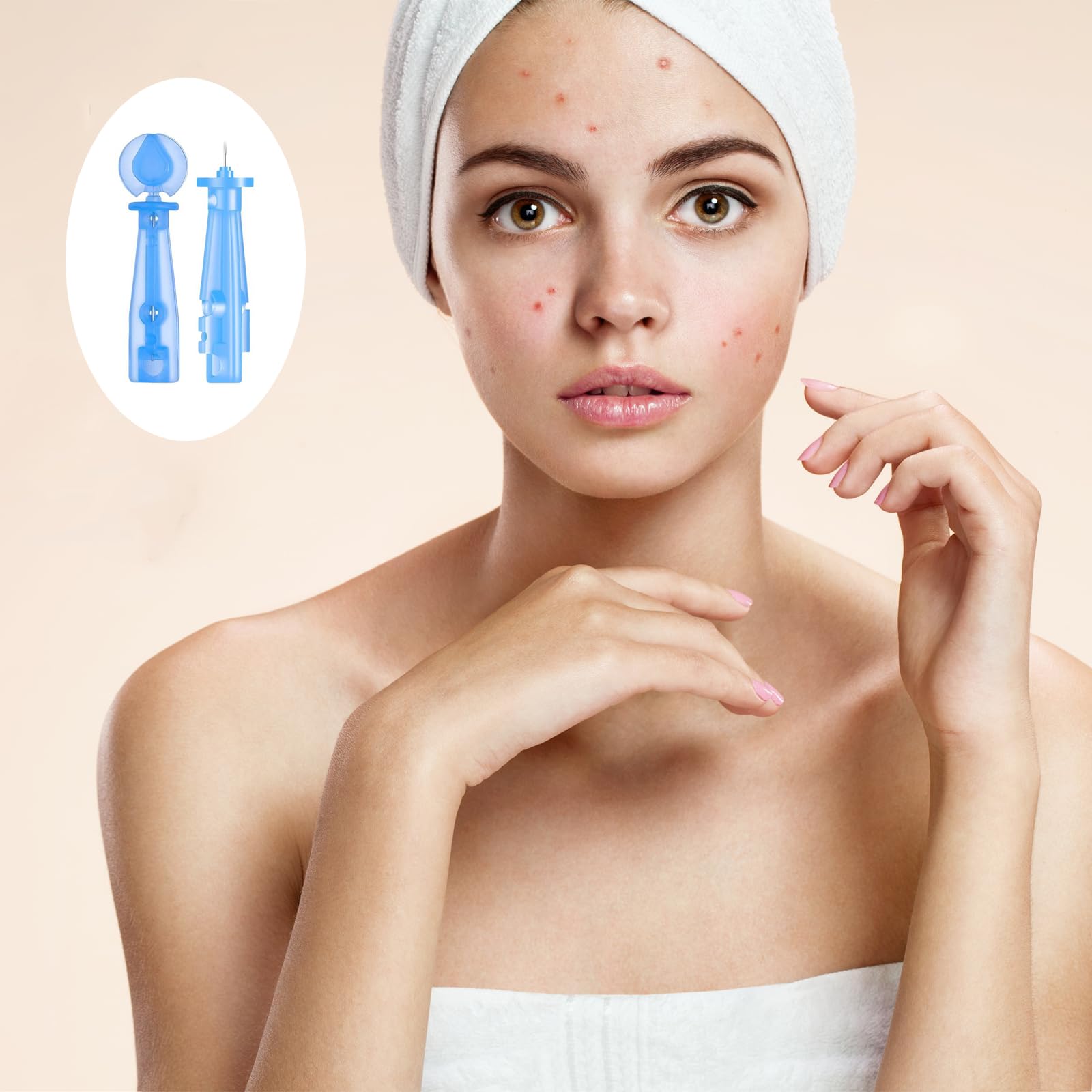 Desechables Eliminar Espinillas,101 PCS Succionador y Extractor de Puntos Negros y Granos Eliminador Profesional de Espinillas para Limpieza Facial Ideal para Uso en Hogar y Salón Aguja de Acné