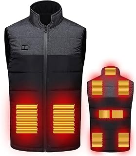 tylxayoxa Heated Jacket, 9 Heating Zone Man/Woman Electric Heating Down Jacket Waterproof Windproof Electric Coat Outerwear With 3 Temperature For Outdoor Camping Hiking Golf (No Power Bank)