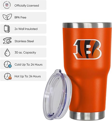 Vista 52 de FOCO NFL Team Logo 30oz Insulated Stainless Steel Travel Mug Tumbler